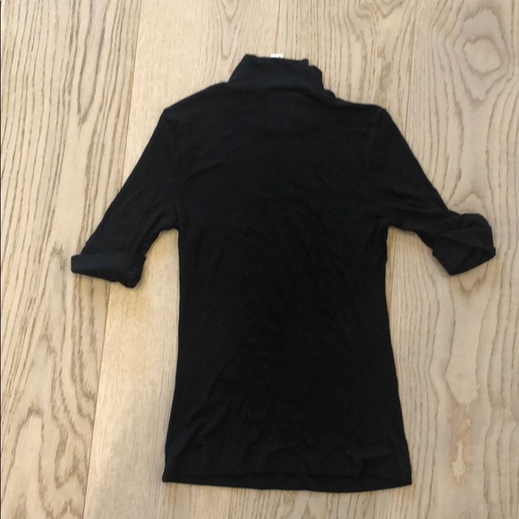 American Apparel ribbed mock neck, black size S - Picture 2 of 5